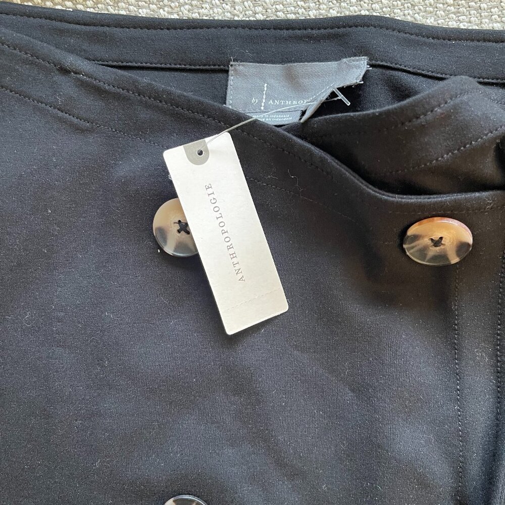 NWT Anthropologie Black Trench Mini Skirt - Size Large - Picture 6 of 7